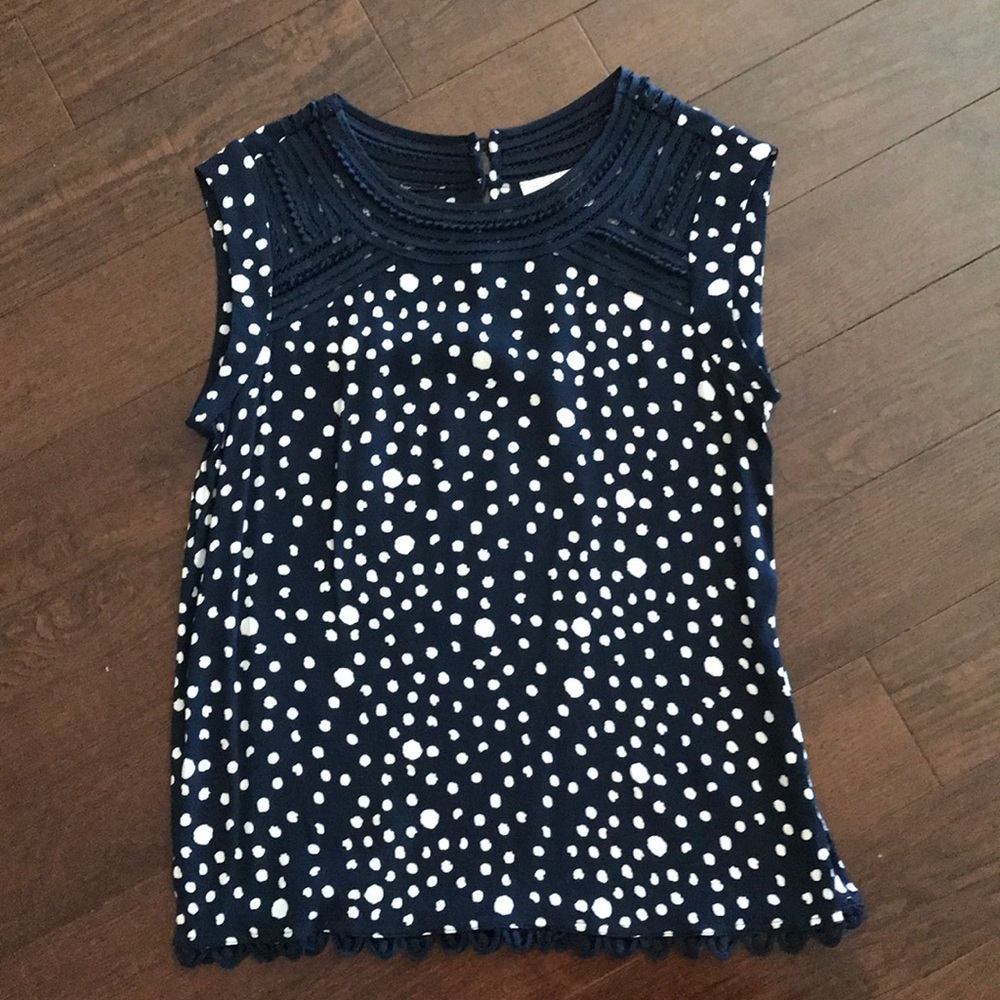 Brand new Meadow Rue Blouse White/Blue Xs